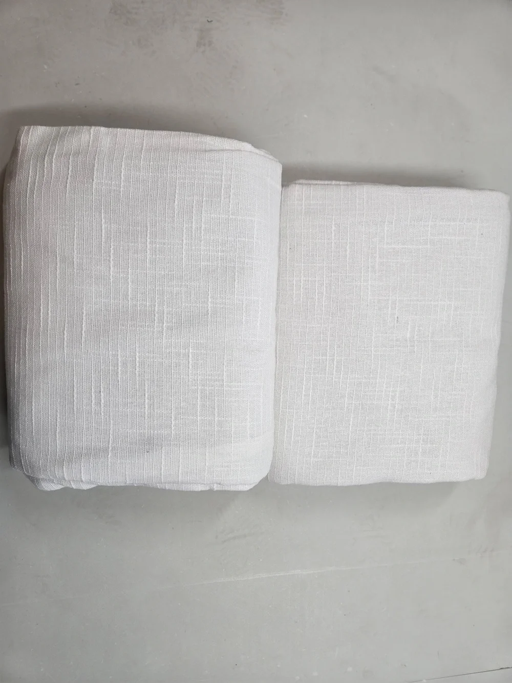 QUINCE Set Of 2 48x96 Cotton Slub Blackout Curtains White 0741